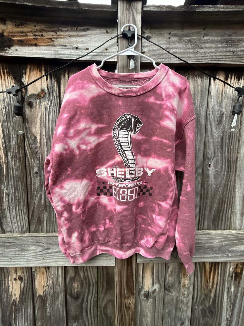 Carroll Shelby High Performance Cobra Tie-Dye Crewneck Sweatshirt